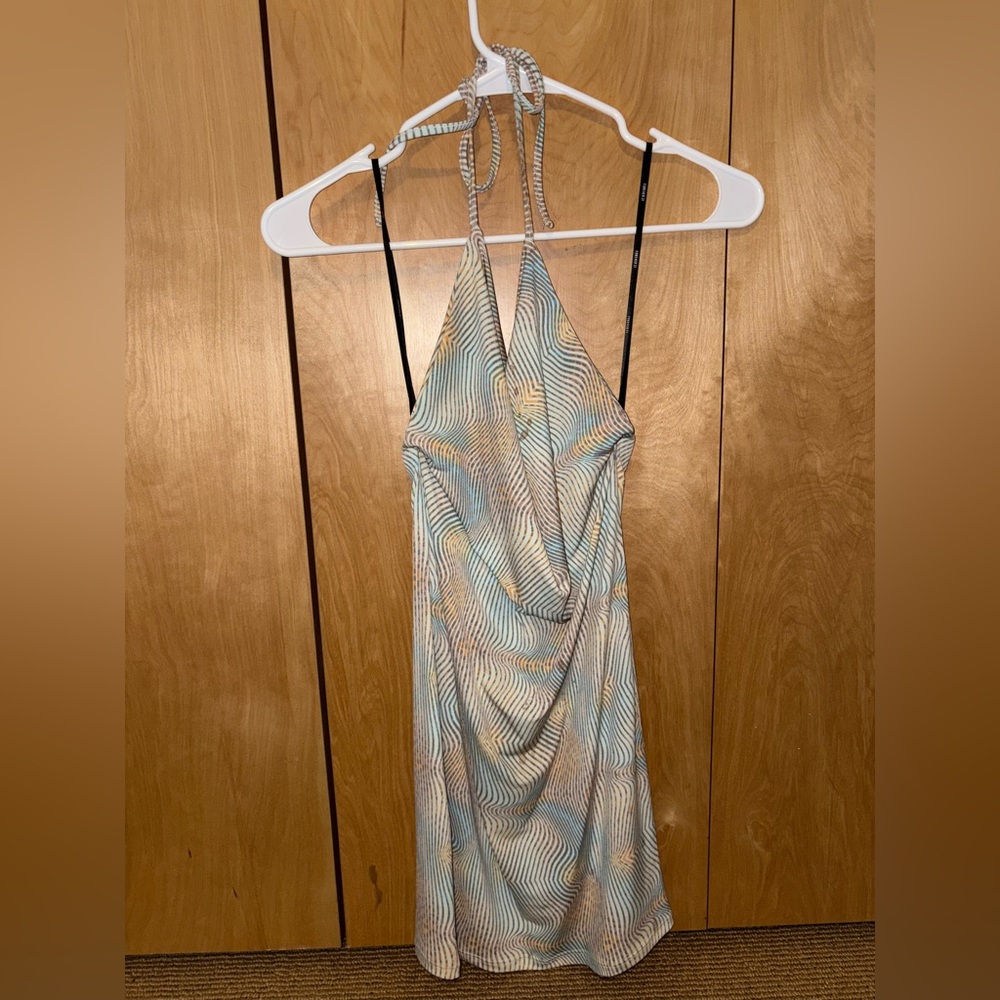 Multicolor Halter Dress